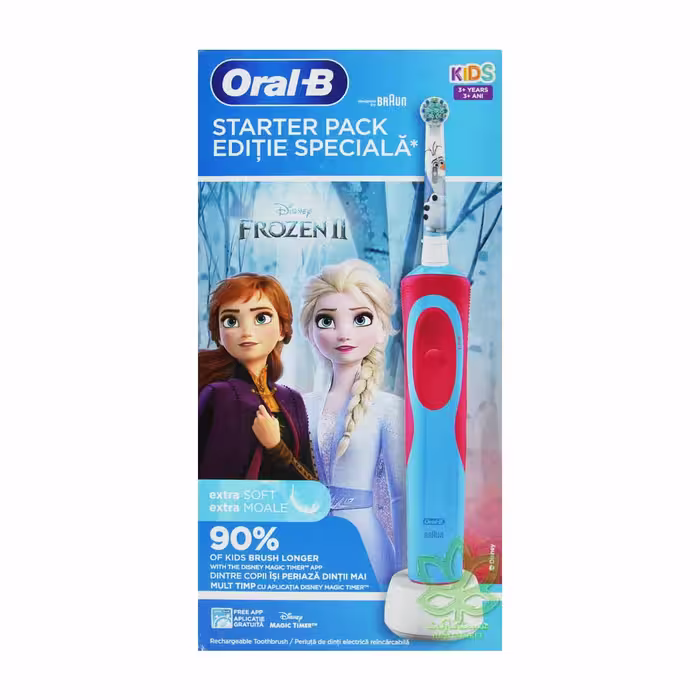 مسواک برقی کودک دخترانه اورال بی با 2 تا سری طرح فروزن - OralB