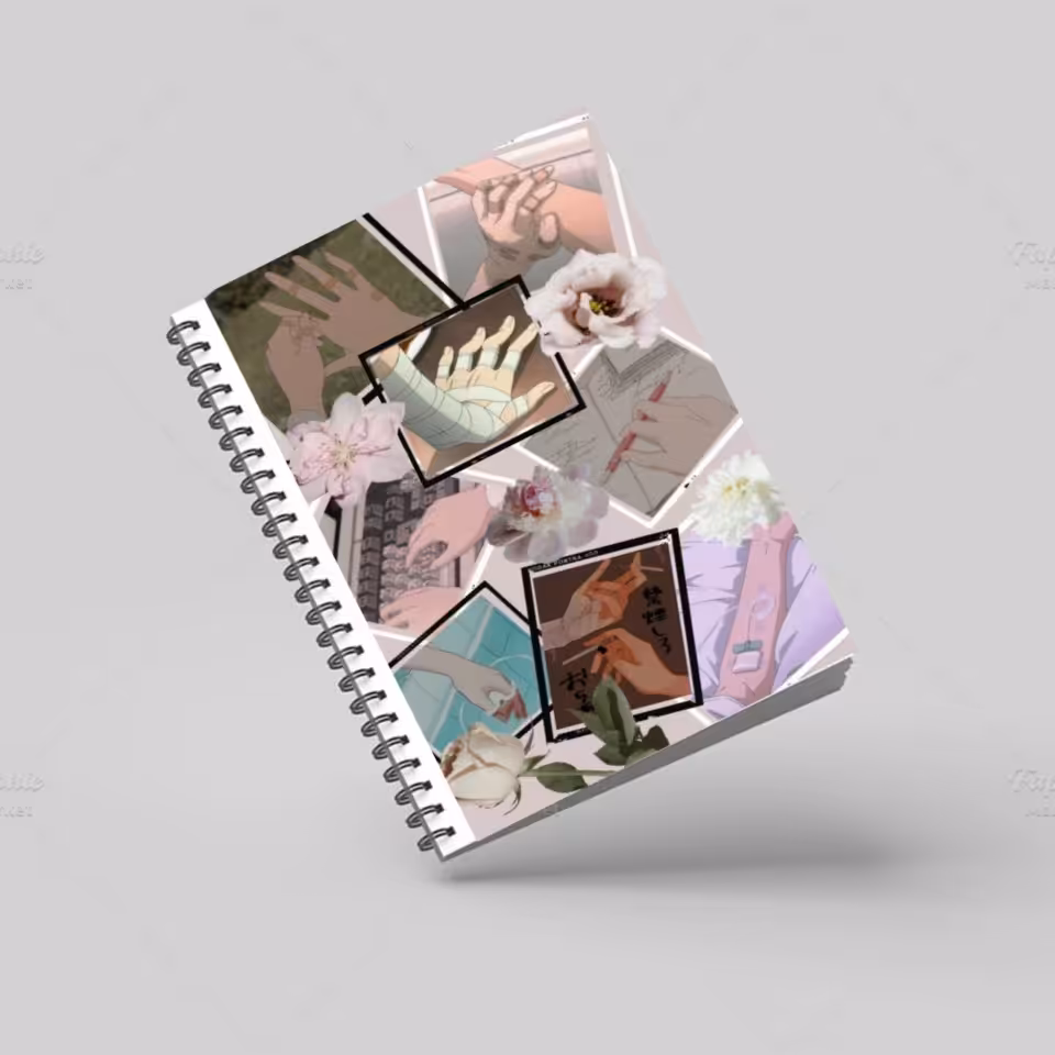 دفتر سیمی طرح دست های انیمه ای