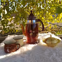 قوری فانوسی پیرکس شعله مستقیم سایز 1200 میلی لیتر