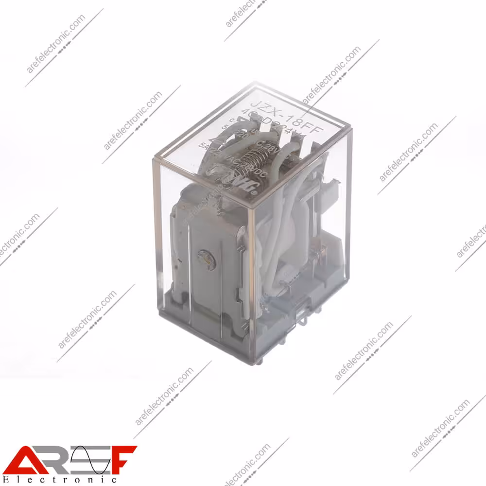 رله NHG مدل JZX-18FF 4CaDC24V1 دارای 24 ولت 5 آمپر 14 پین - فروشگاه عارف الکترونیک