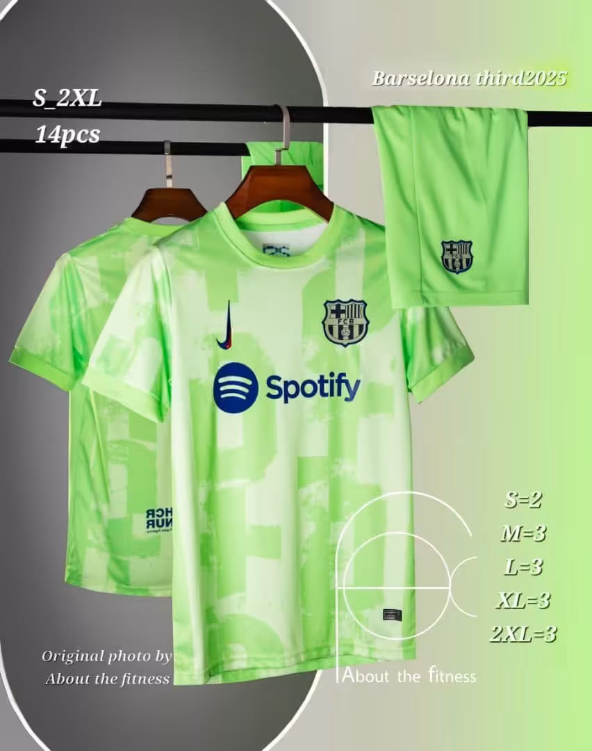 کیت کانسپت سوم بارسلونا فصل 2025-2024 (پیراهن شورت) ورژن هواداری