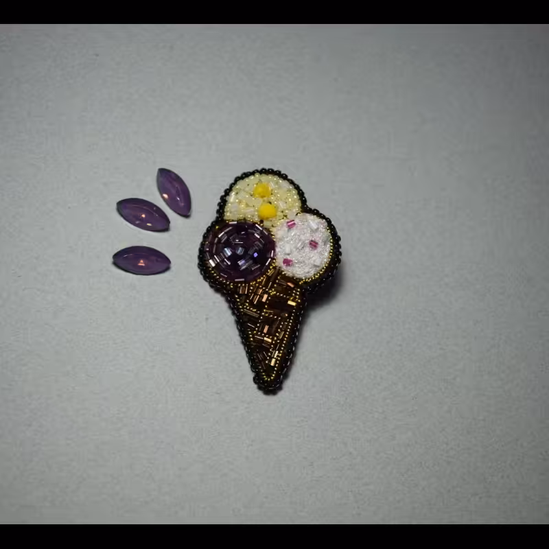 گلسینه جواهردوزی خاص و شیک طرح بستنی