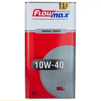 روغن موتور خودرو فلومکس مدل (تمام سنتتیک) MEGA TECH 10W40 SL حجم 5 لیتری