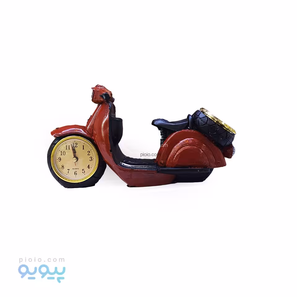 ساعت رومیزی طرح موتور کلاسیک