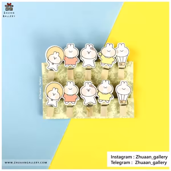 گیره چوبی Cute Rabbit خرگوشی