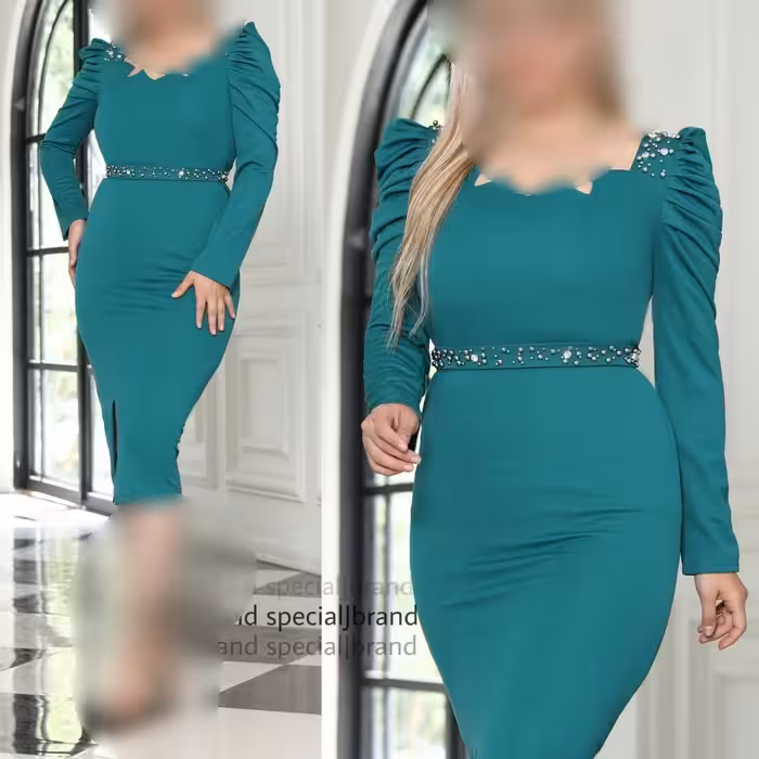 تونیک مجلسی سروین(قد 115 قد چاک 29 جنس کرپ کش)