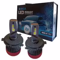 هدلایت دو طرفه مانسا مدل V28 پایه H4 (سه فیش دو کنتاکت) بسته دو عددی