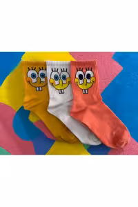 جوراب چند رنگ مردانه و زنانه تنیس کالج 6 قطعه کارتونی Forever