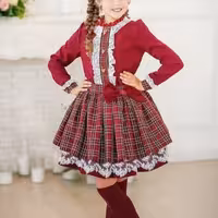 پیراهن اسپانیای  دامن چهار خونه