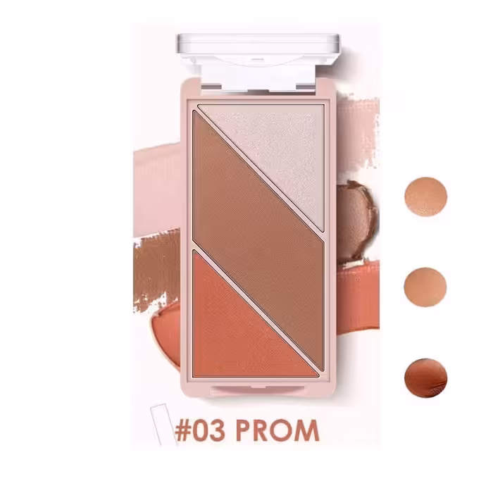 پالت رژگونه هایلایتر او تو او مدل Fast کد3 رنگ مسی تیره وزن 10 گرم