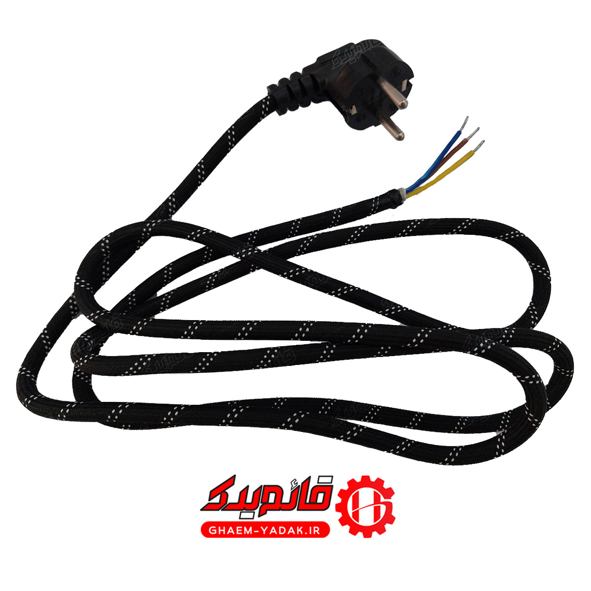 کابل اتو سه سیم مشکی