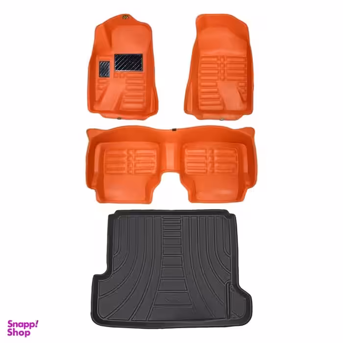 کفپوش پنج بعدی خودرو پانیذ مدل EVA مناسب سمند به همراه کفپوش صندوق