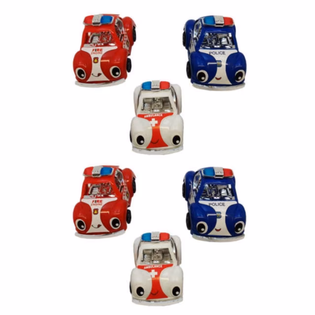 ماشین پلیس مدل فولوکس بسته 6 عددی ( چند رنگ)