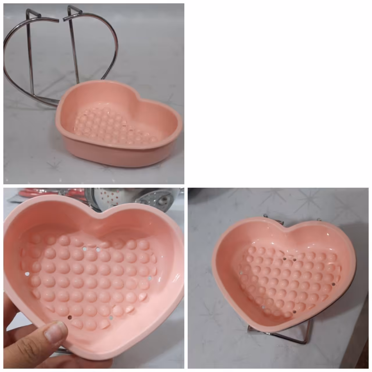جاصابونی قلبی پایه دار جا صابونی جااسکاجی