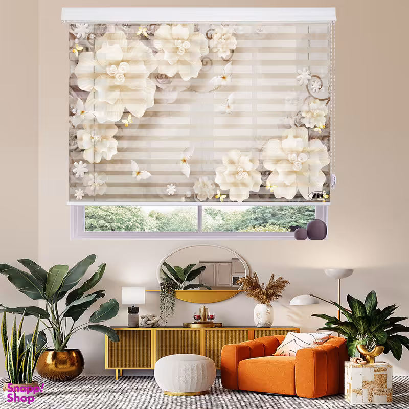 پرده زبرا زیو مدل 3D-1115 سایز 100x150 سانتی متر