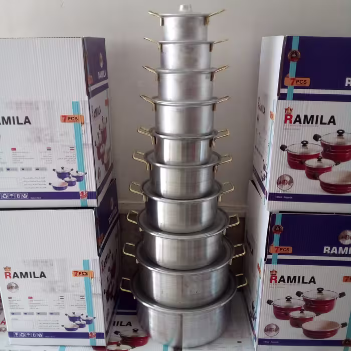 تولیدی قابلمه روحی اصل - سرویس قابلمه روحی درجه یک اصلی - ده قابلمه روحی دسنه طلایی - کارخانه تولید قابلمه روحی