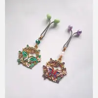 گیره روسری طرح پروانه سنگی جنس استیل برند دینا
