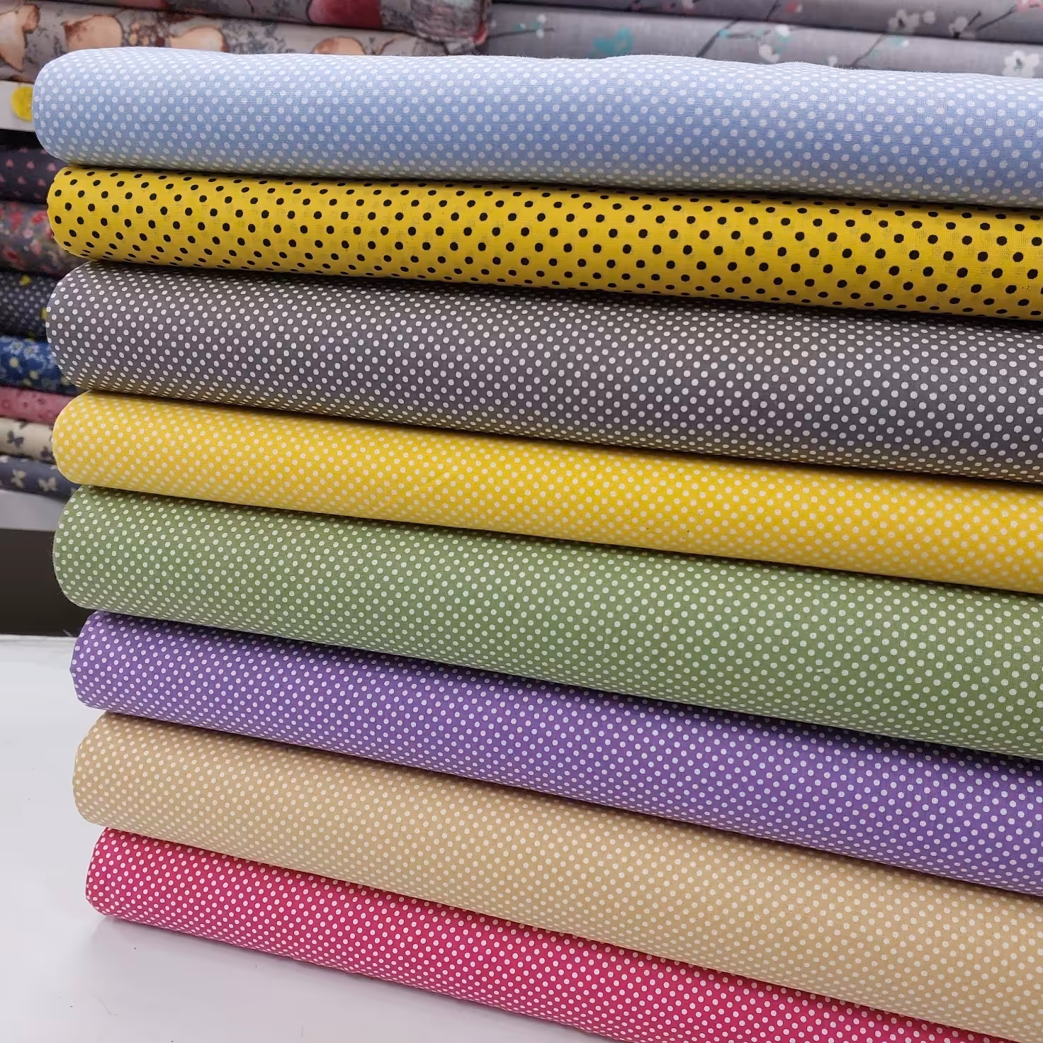 پارچه کتان فیلور (طرح نقطه)