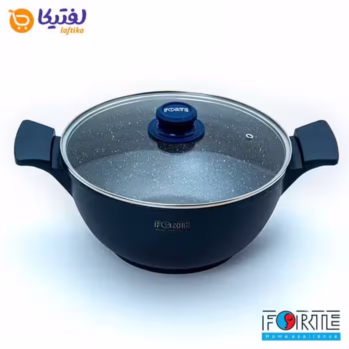 قابلمه گرانیتی فورته مدل اسکار پلاس سایز 28 سرمه ای