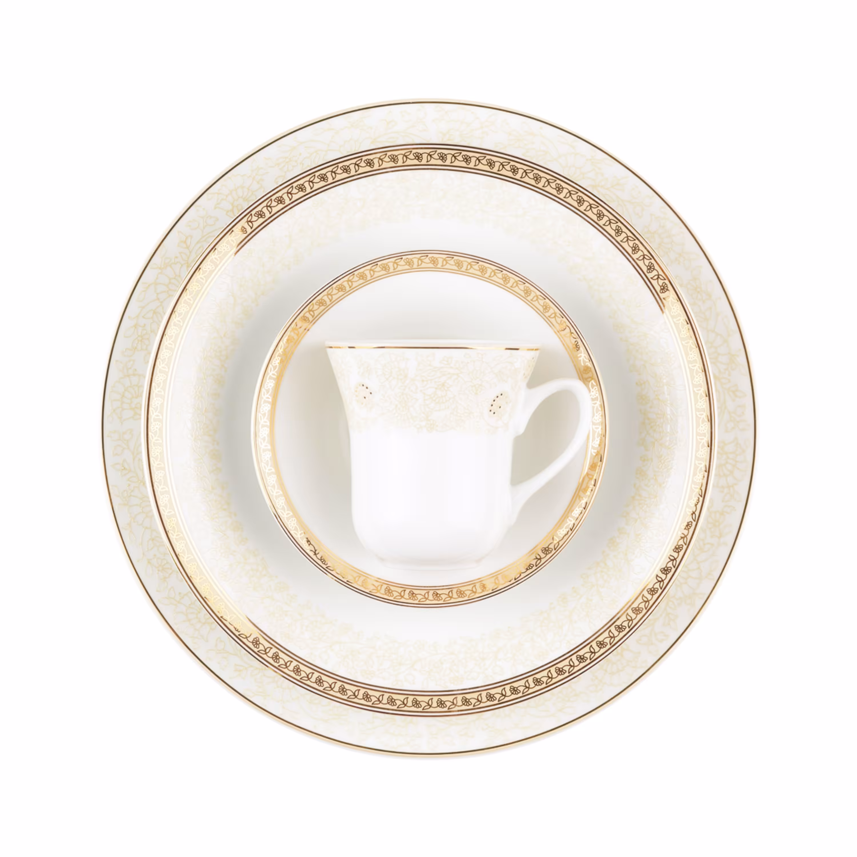 سرویس چینی زرین 12 نفره 108 پارچه مرکاتو درجه عالی