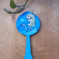 آینه دستی السا چوبی نقاشی شده