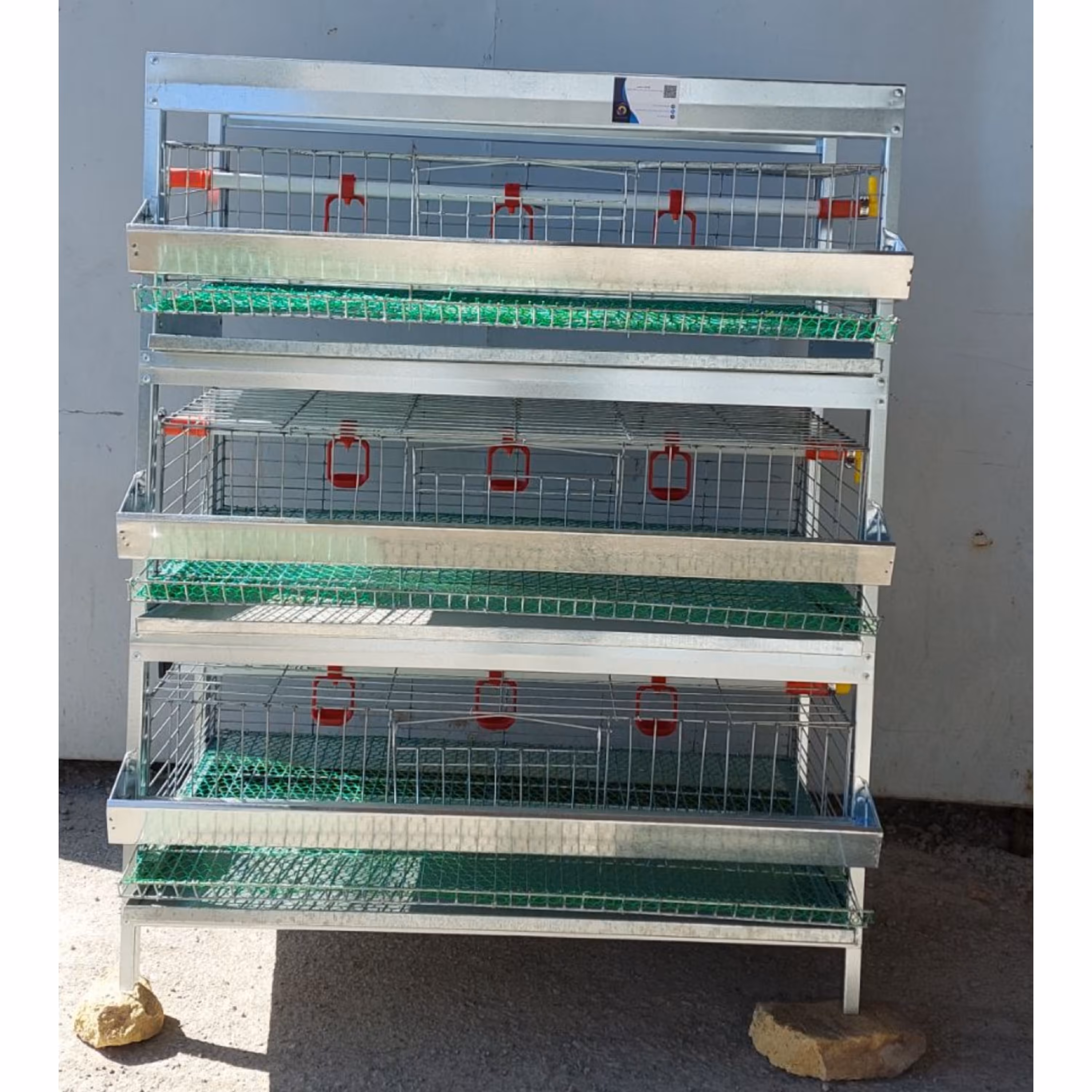 قفس  بلدرچین 3 طبقه، تمام گالوانیزه  ارسال باربری پس کرایه