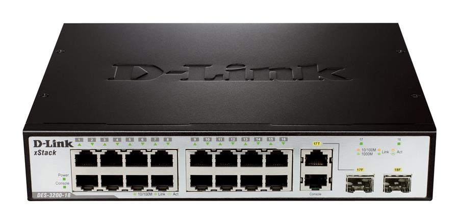 سوئیچ 18 پورت مدیریتی دی لینک مدل DES-3200-18