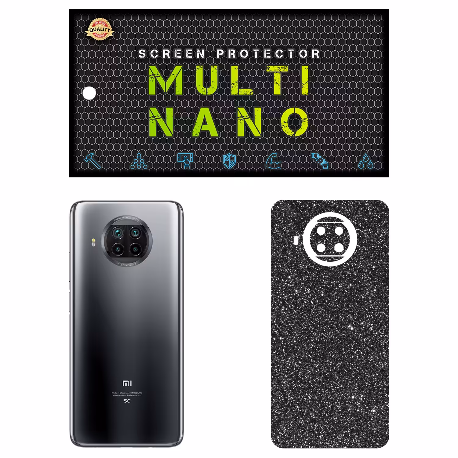 برچسب پوششی مولتی نانو مدل X-F1G برای موبایل شیائومی Mi 10T Lite رنگ خاکستری