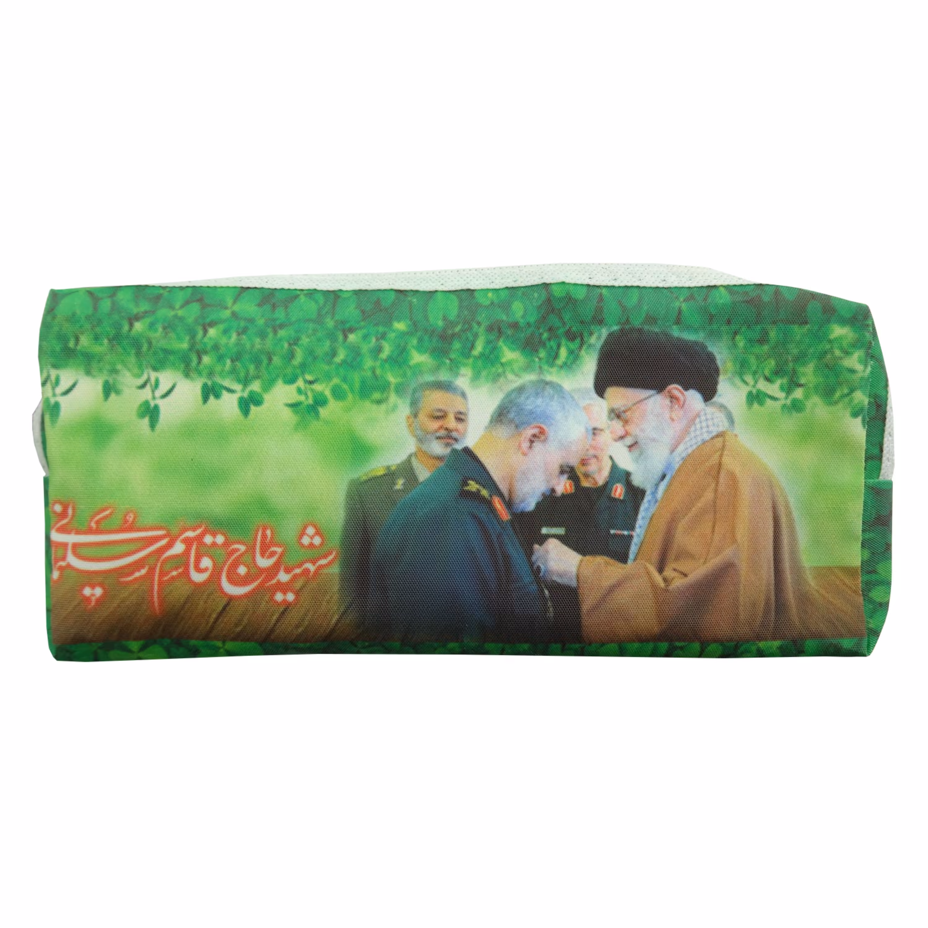 013297-جامدادی شهدایی دوزیپ طرح رهبری و حاج قاسم