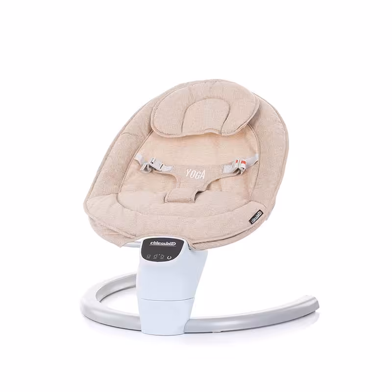 گهواره برقی موزیکال چیپولینو مدل Chipolino yoga  رنگ نسکافه ای  کد 213LA