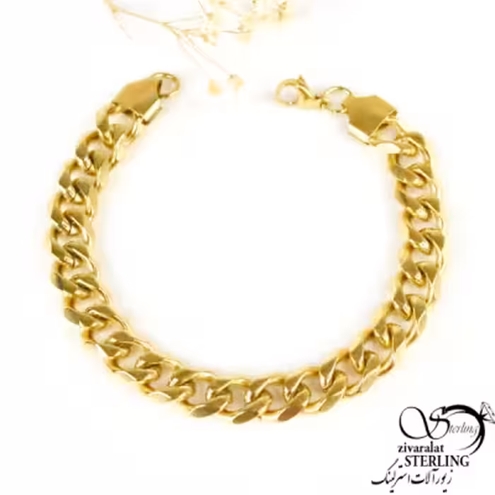 دستبند استیل مدل کارتیه طرح طلا