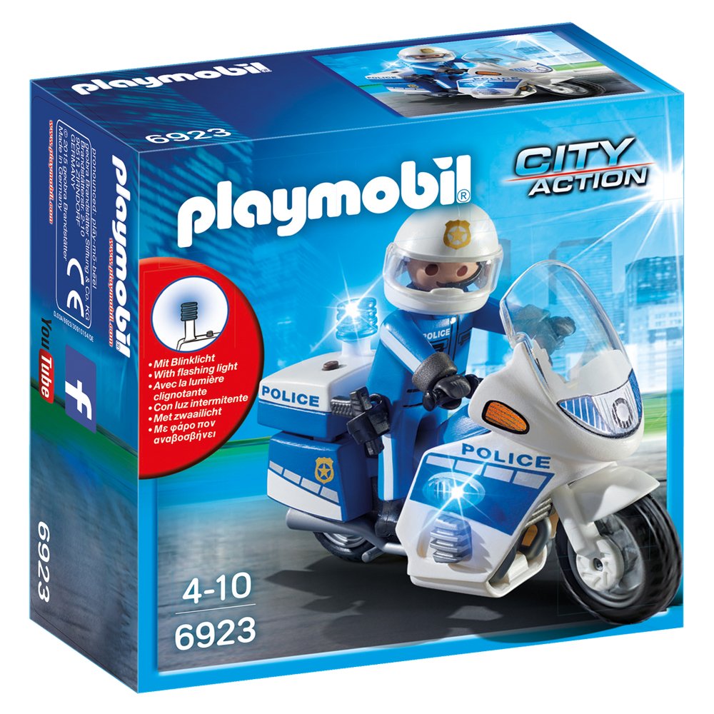 پلی موبیل مدل Police Bike with LED Light 6923