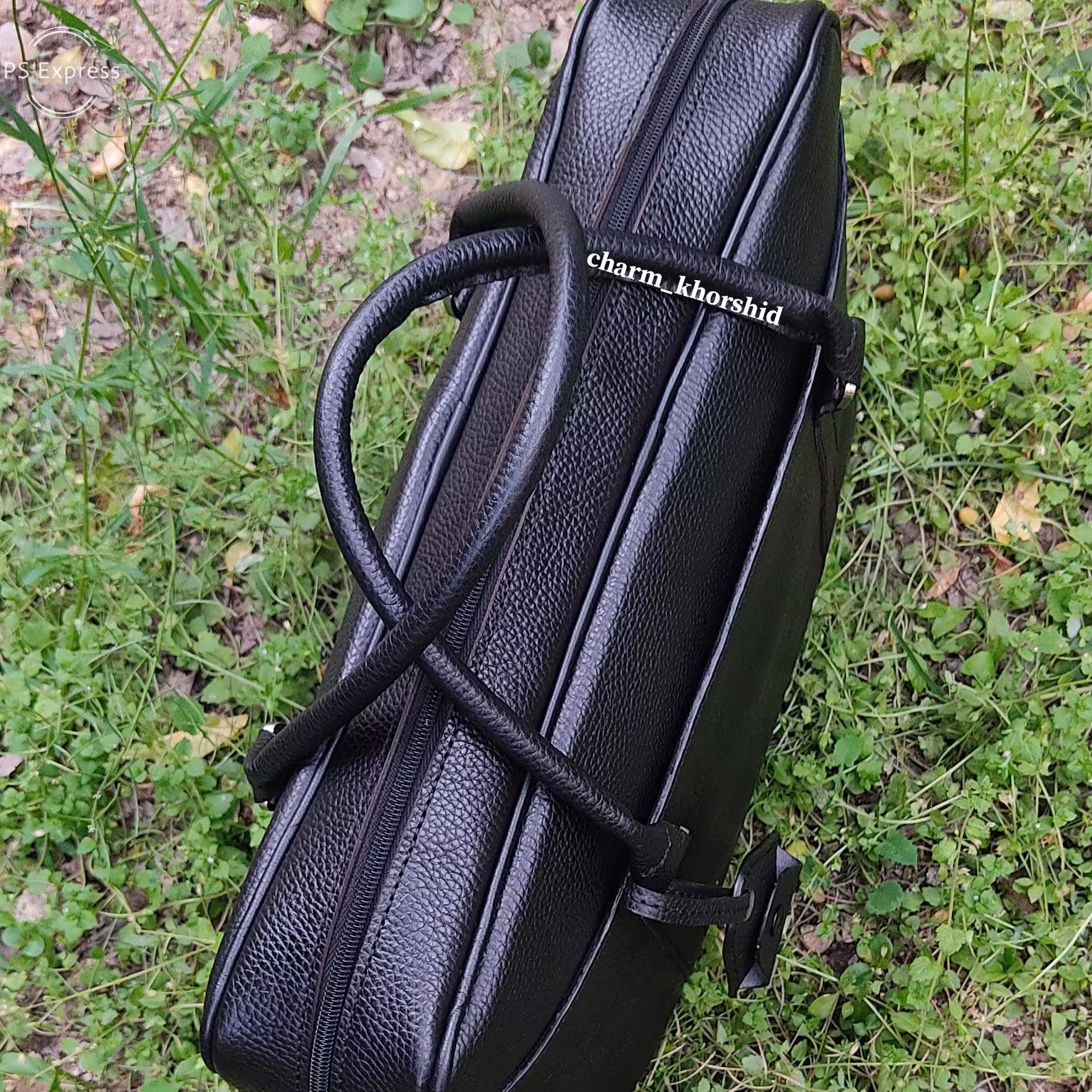 کیف دیپلمات مردانه  چرم طبیعی دارای محافظ لپتاب حرفه ای مغزی دوزی شده