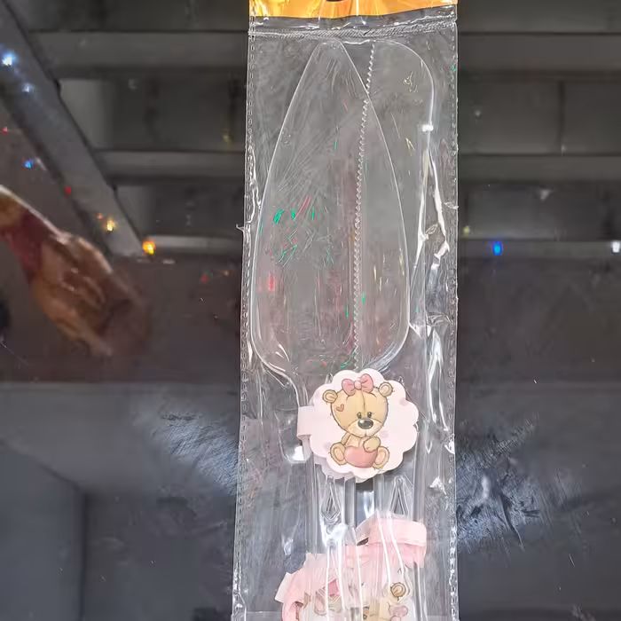 چاقوی برش کیک تم تدی خرسی دخترونه 