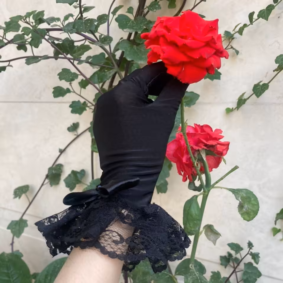 دستکش ریون کریستال سایز دست خودتون میدوزم جنس پارچه عالی کشی نرم