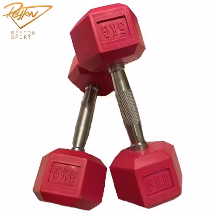 دمبل شش ضلعی رنگی 5 کیلویی