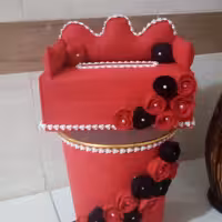 ست سطل ودستمال طرح گل رز