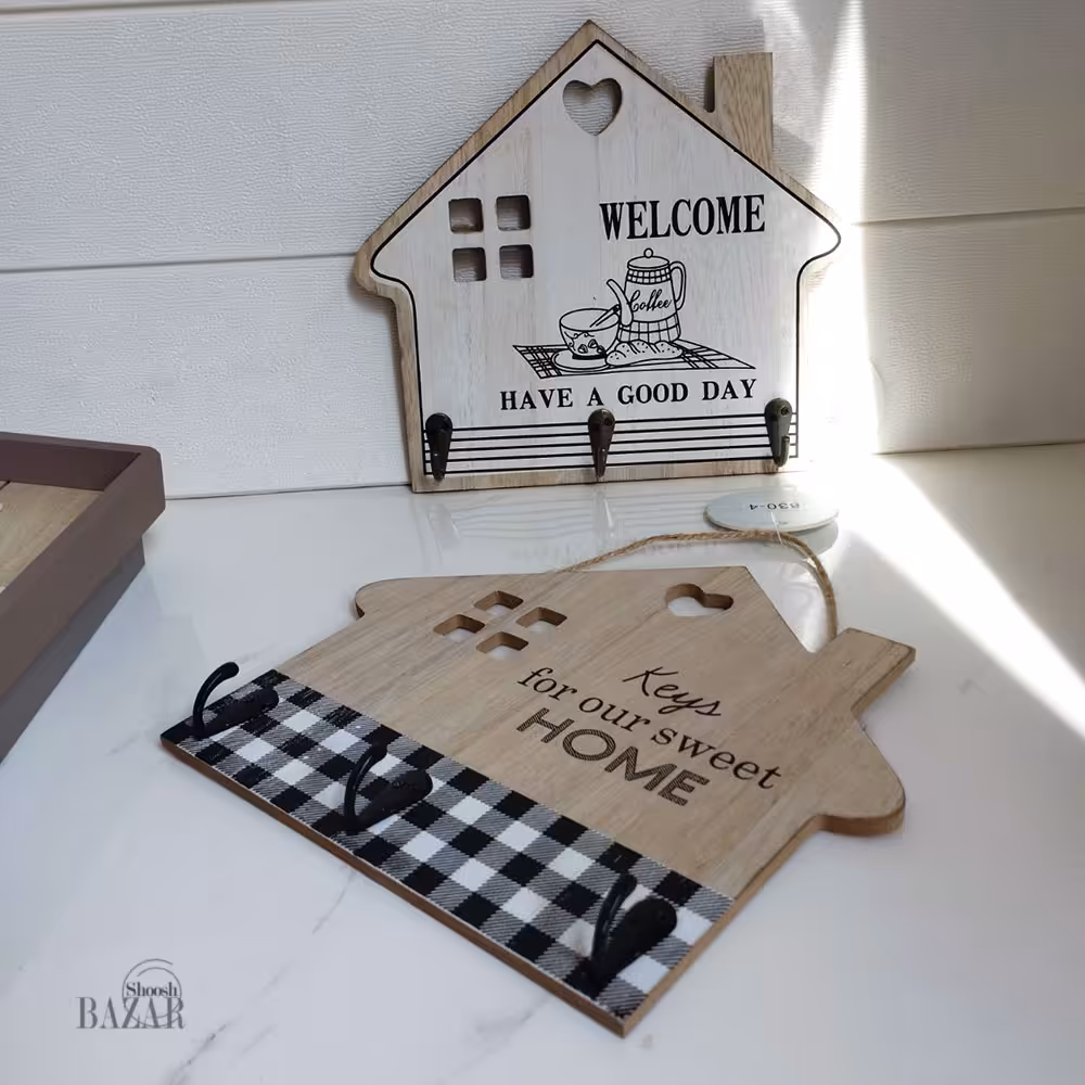 جاکلیدی دیواری مدل کلبه 3 آویز وارداتی