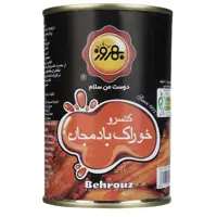 کنسرو خوراک بادمجان بهروز مقدار 405 گرم