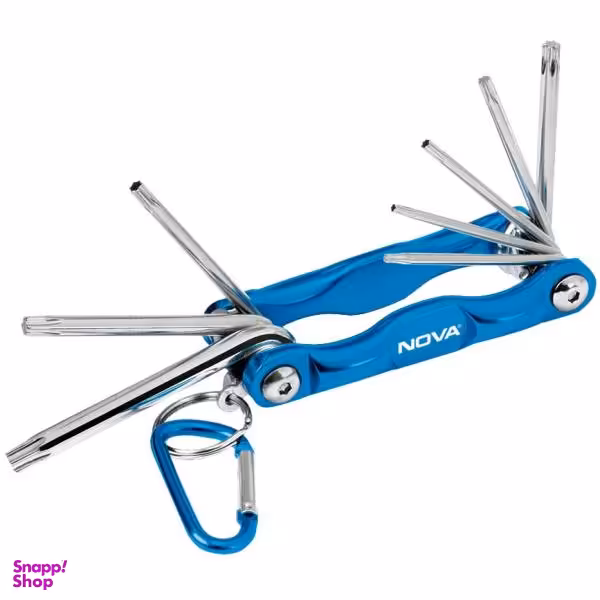 مجموعه 8 عددی آچار ستاره‌ ای تاشو نووا مدل NTK-1008