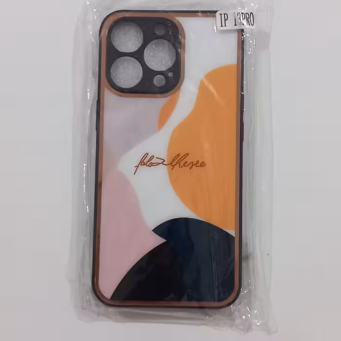 قاب گوشی دور طلایی لبه سیلیکونی اپل آیفون 13 PRO..