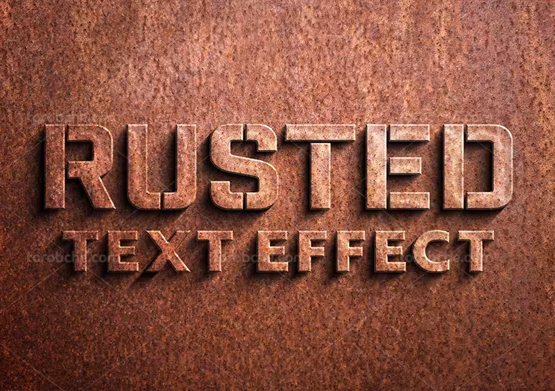 موکاپ افکت متنی فلزی | گرافیک با طعم تربچه