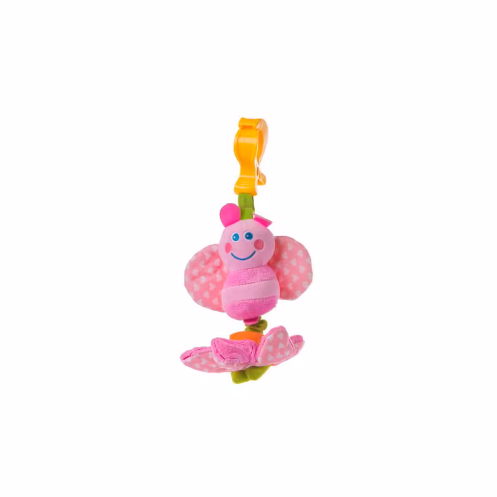 آویز ویبره دار پلی گرو playgro طرح پروانه صورتی