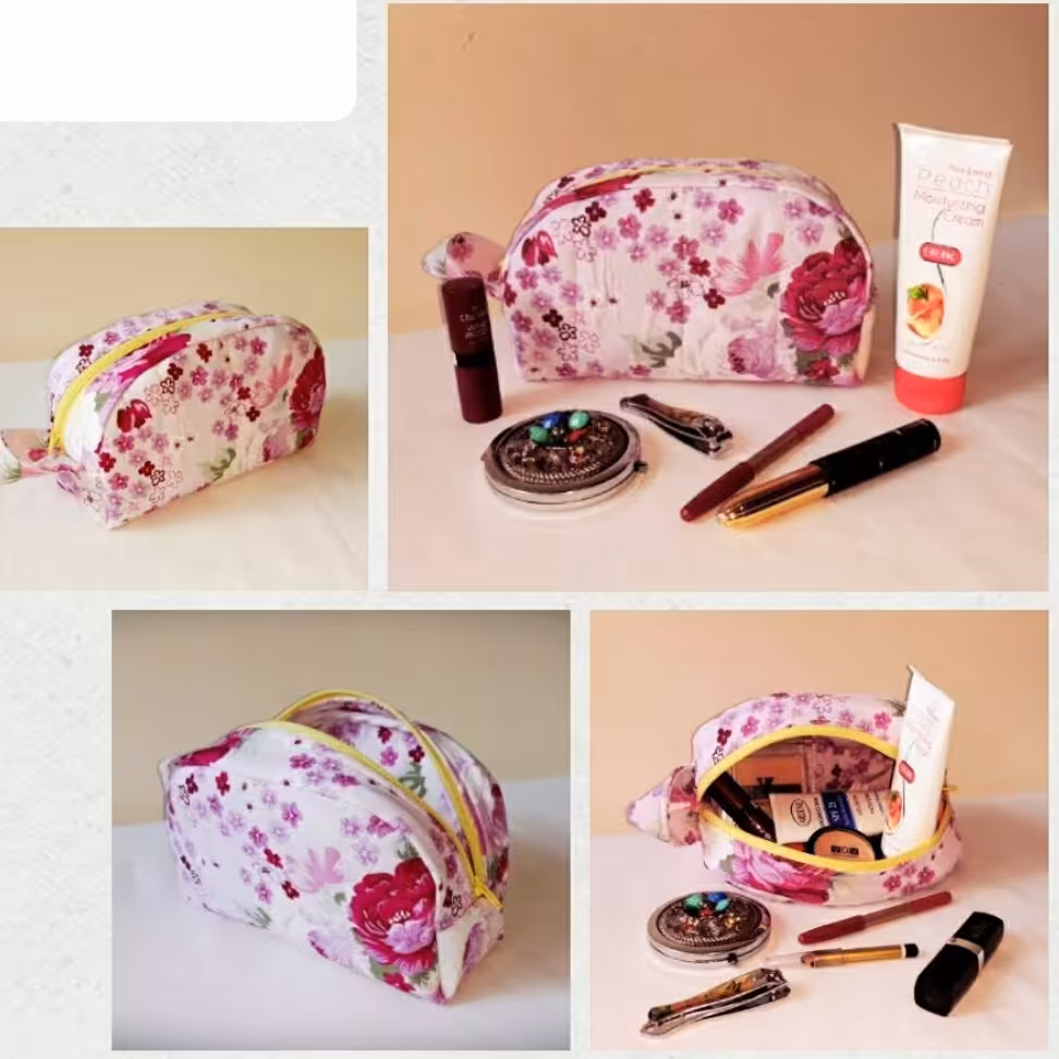 کیف دخترانه  کیف پارچه ای کیف گلگلی کیف آرایشی