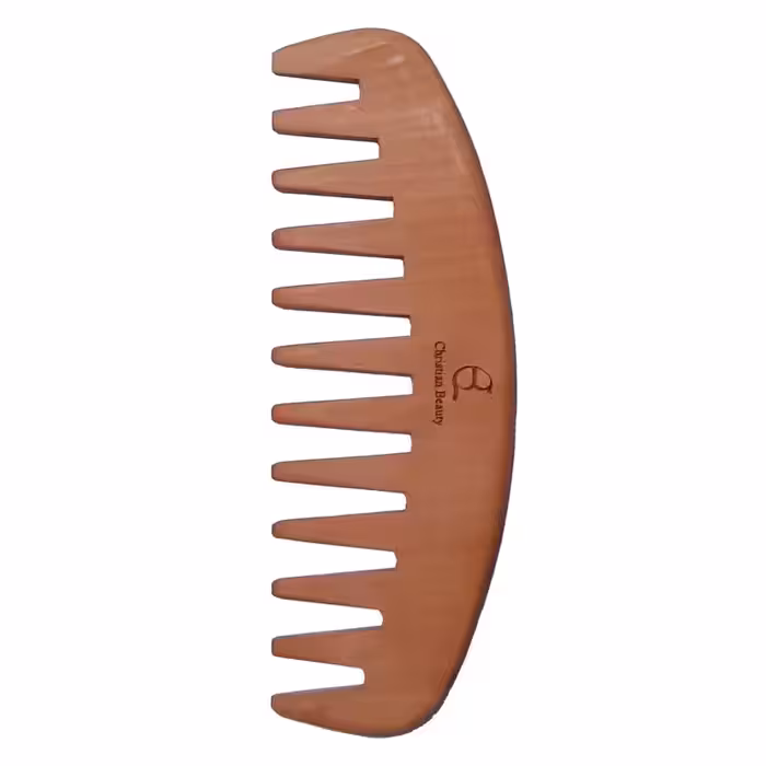 شانه مو کریستین بیوتی مدل 701 تمام چوب  دندونه های خیلی درشت مناسب موهای بلند