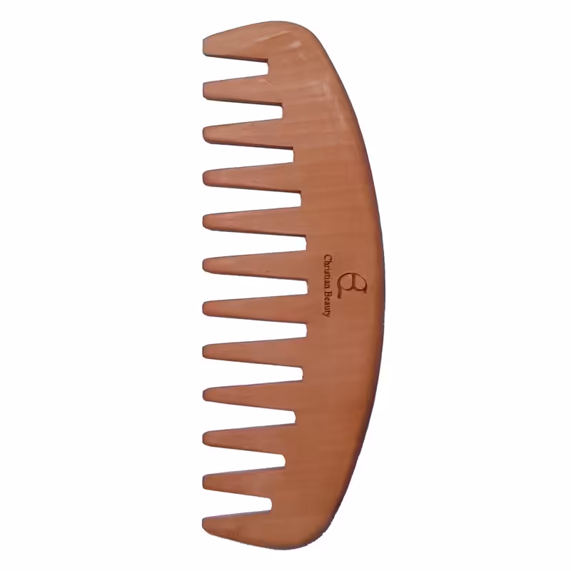 شانه مو کریستین بیوتی مدل 701 تمام چوب  دندونه های خیلی درشت مناسب موهای بلند