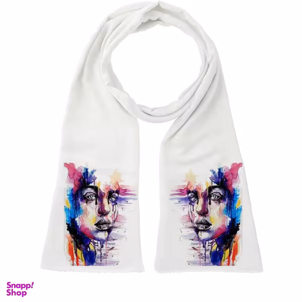 شال زنانه مدل رخ آبرنگی