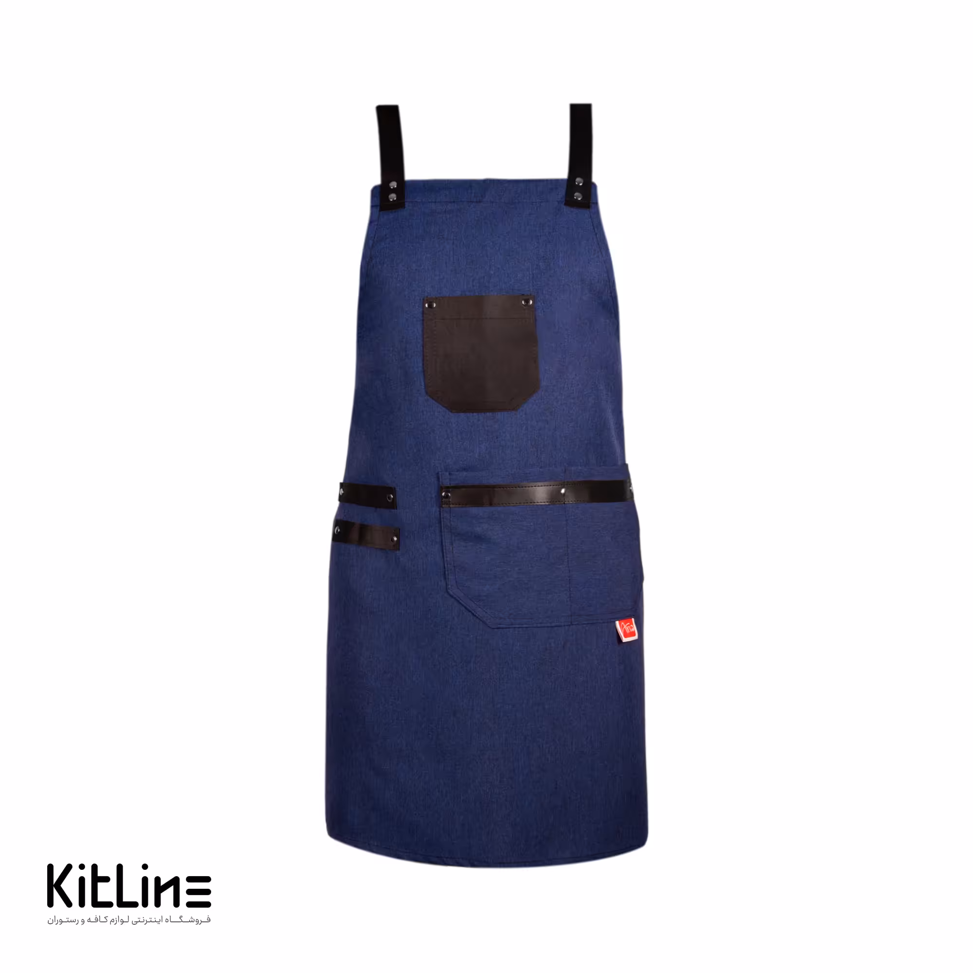 پیشبند ملانژ دو جیب آبی آریا