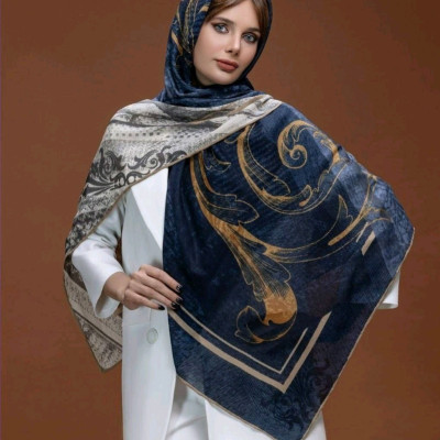 روسری نخی گارزا ژاکارد قواره 140