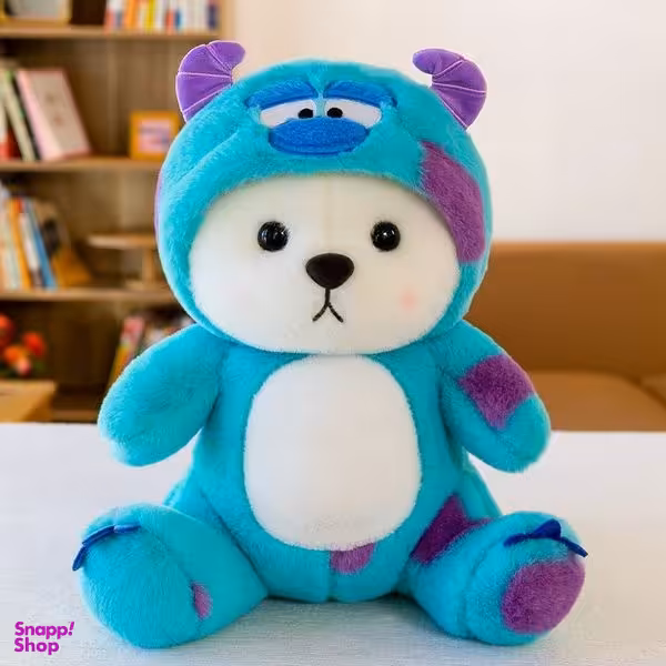 عروسک مدل خرس دو چهره طرح سالیوان ارتفاع 25 سانتی متر